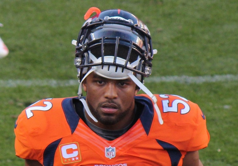 Denver Broncos Helmet Wesley Woodyard