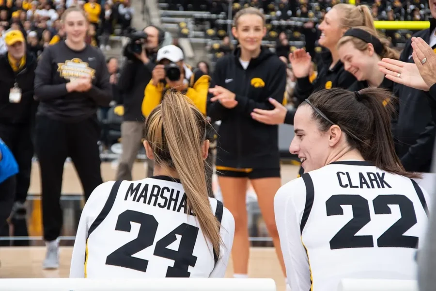 Clark on the sidelines at Crossover at Kinnick in 2023